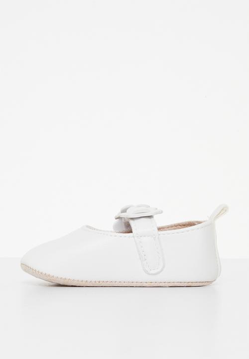 Pop Candy - Baby pump with flower - white