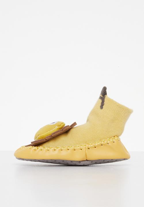 Pop Candy - Lion sock bootie - yellow