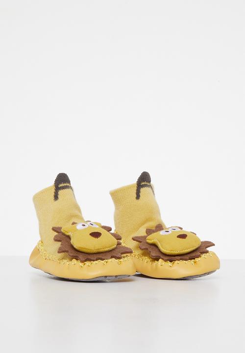 Pop Candy - Lion sock bootie - yellow