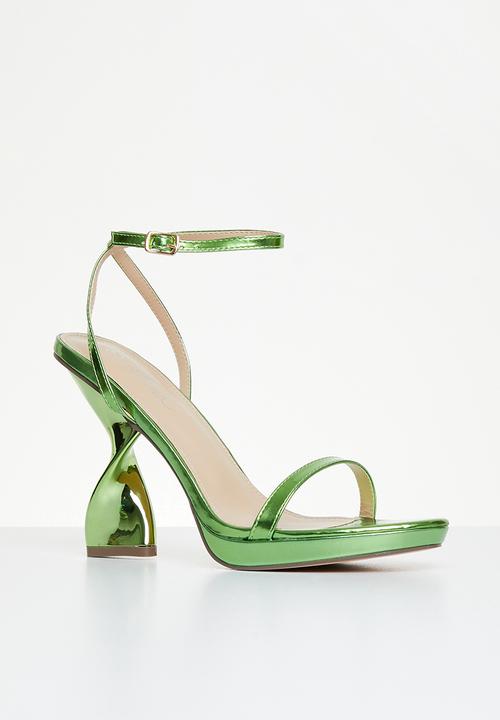 Miss Black - Tornado1 ankle strap heel - green