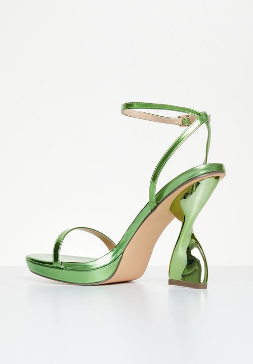 Miss Black - Tornado1 ankle strap heel - green