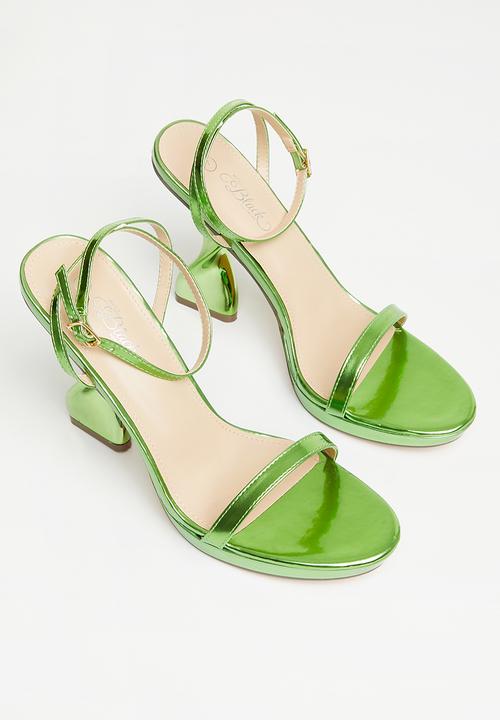 Miss Black - Tornado1 ankle strap heel - green