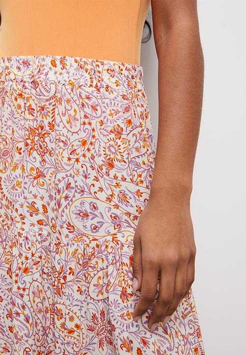 Superbalist - Tiered maxi skirt - soft paisley