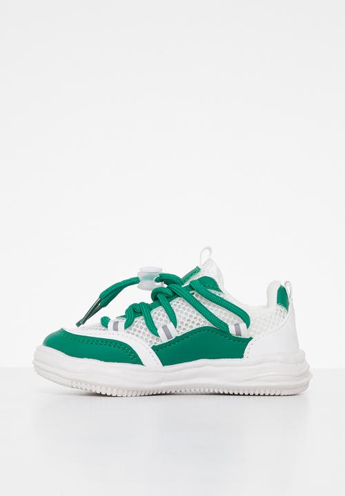Pop Candy - Sneaker with mesh detail - white & green