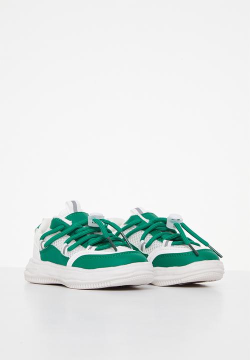 Pop Candy - Sneaker with mesh detail - white & green