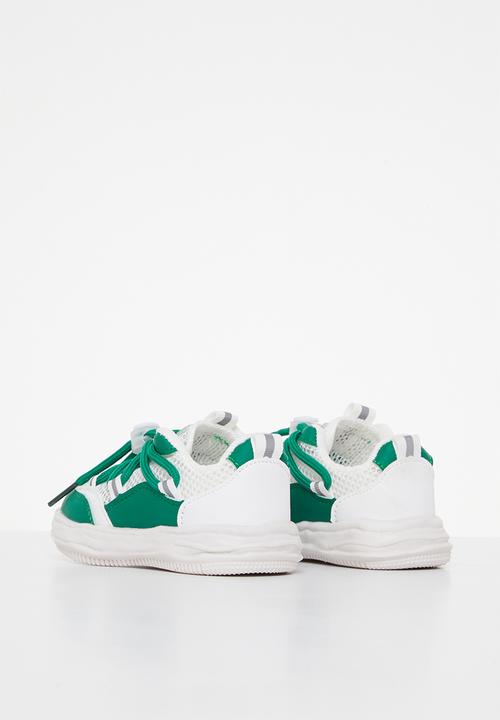 Pop Candy - Sneaker with mesh detail - white & green