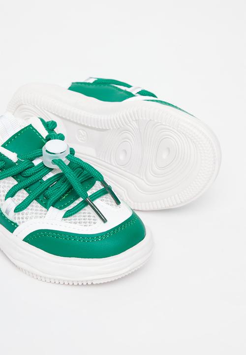 Pop Candy - Sneaker with mesh detail - white & green