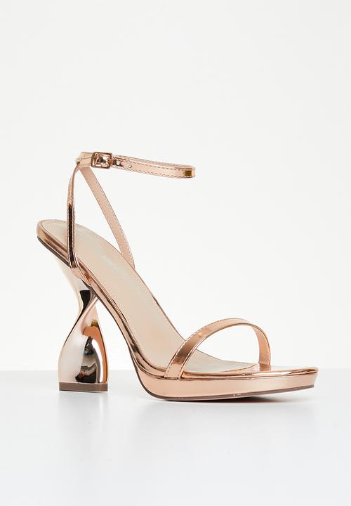 Miss Black - Tornado1 ankle strap heel - rose gold