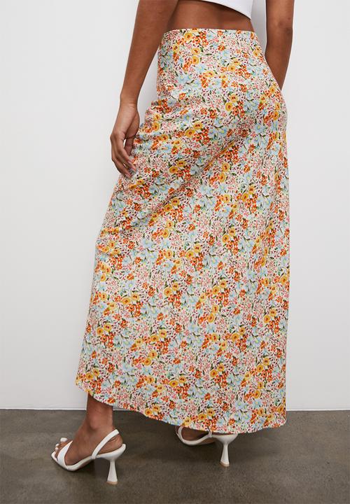 Superbalist - Printed column midi skirt - femme ditsy