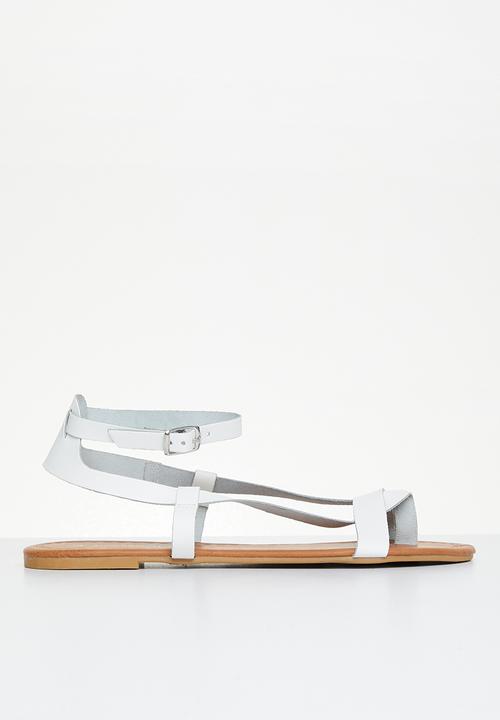 Superbalist - Stace leather ankle strap sandal - milk