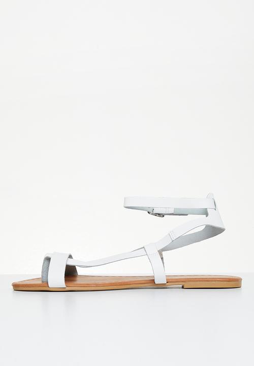 Superbalist - Stace leather ankle strap sandal - milk