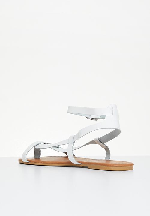 Superbalist - Stace leather ankle strap sandal - milk