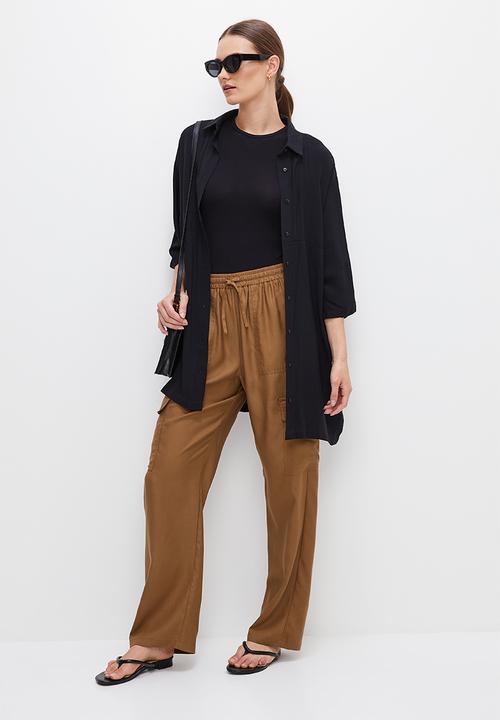 edit - Oversized boxy shirt - black