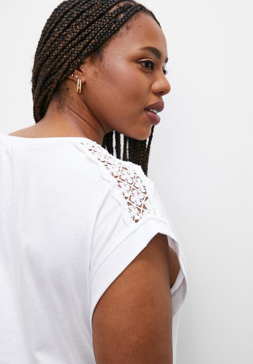 Superbalist - Crochet insert top - white