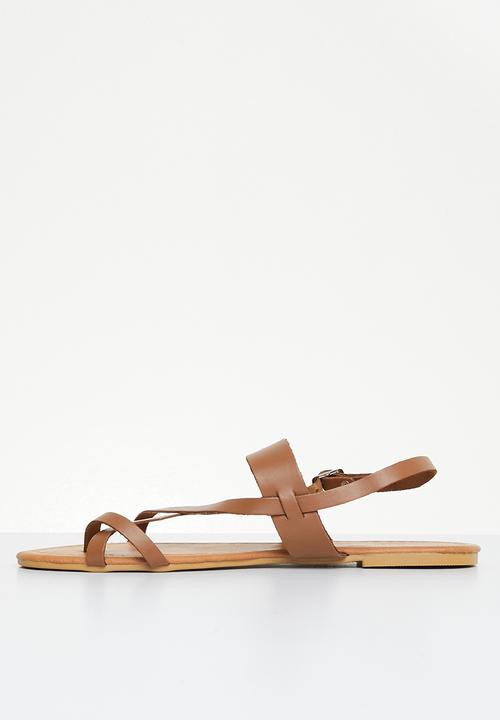 Superbalist - Sutton ankle tie sandal - tan