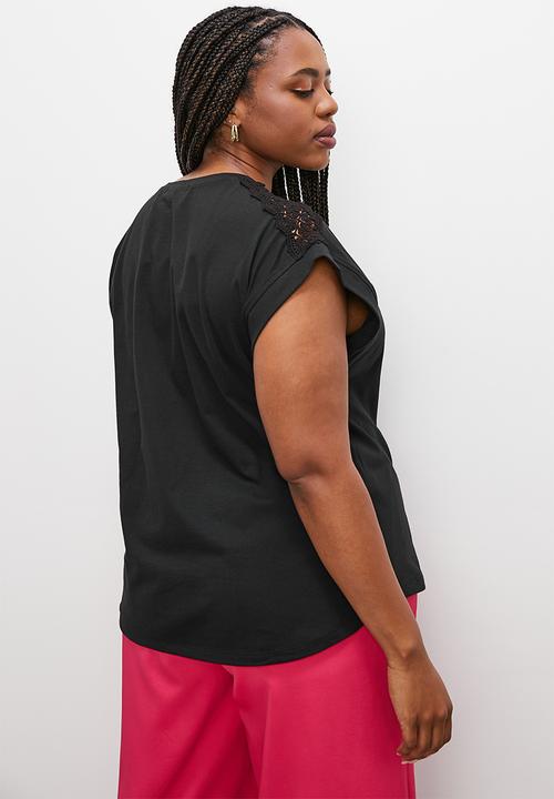 Superbalist - Crochet insert top - black