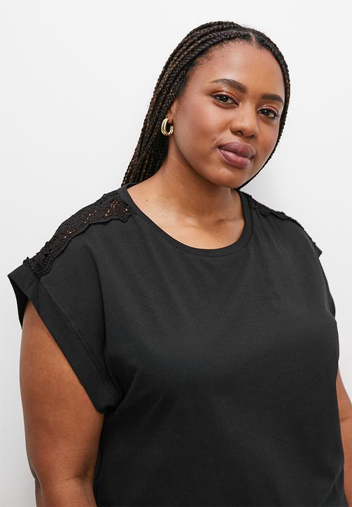 Superbalist - Crochet insert top - black