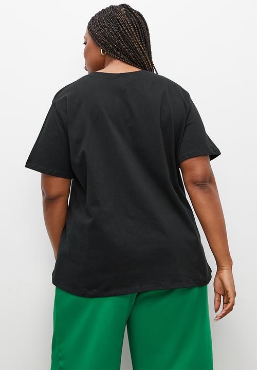 Superbalist - Basic crew graphic tee - black