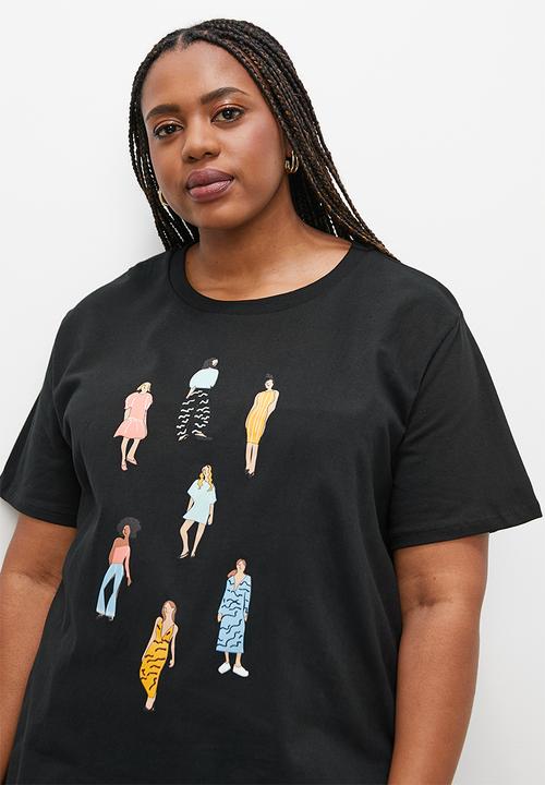 Superbalist - Basic crew graphic tee - black