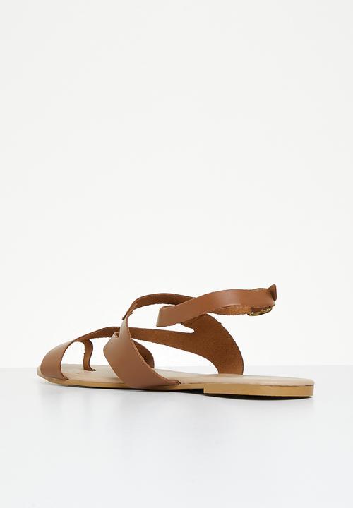 Superbalist - Carla leather strappy sandal - tan