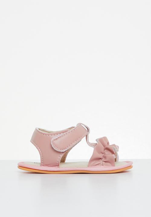 Pop Candy - Baby sandal with ruffles - pink