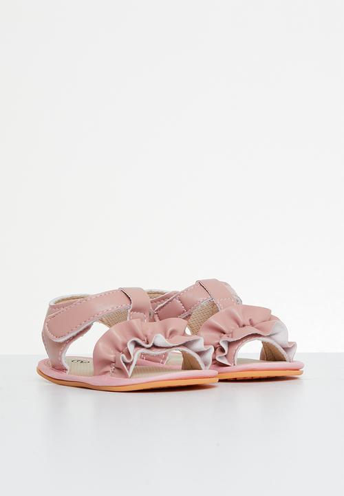 Pop Candy - Baby sandal with ruffles - pink