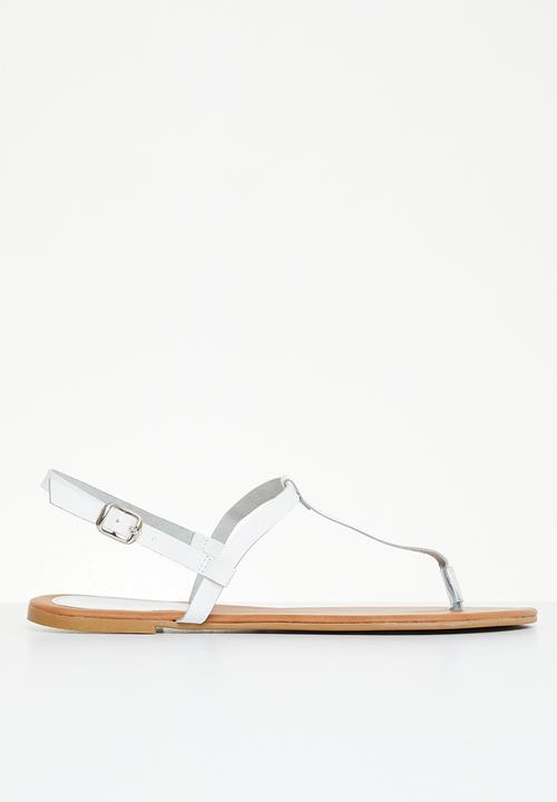 edit - Nadia leather thong - white