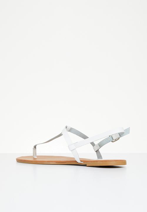 edit - Nadia leather thong - white