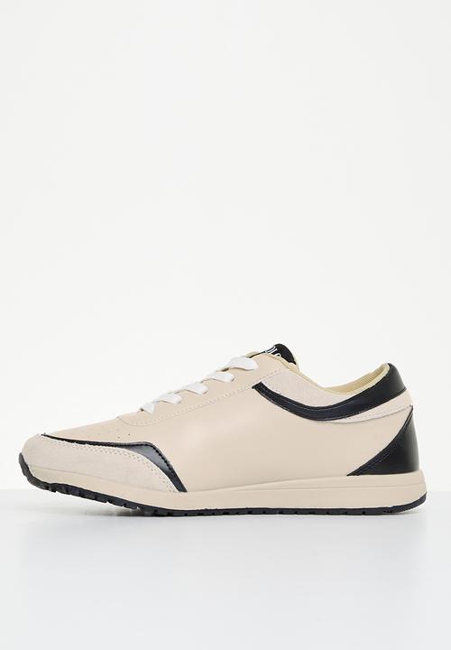 POLO - Side flash suede runner - off white