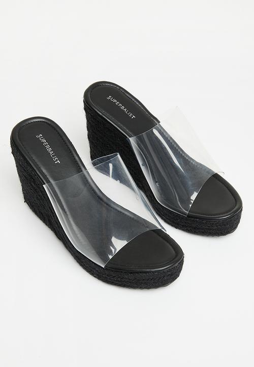 Superbalist - Tory wedge mule - black