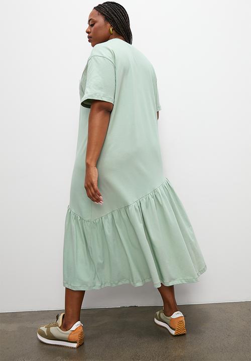 Superbalist - A-line T-shirt dress - sage