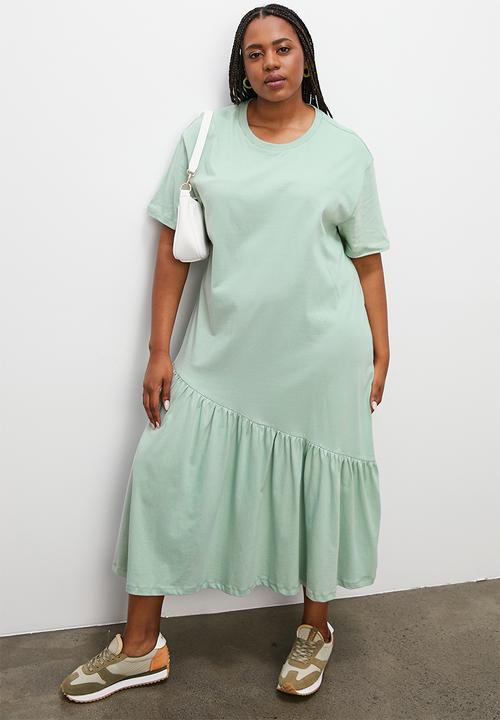 Superbalist - A-line T-shirt dress - sage