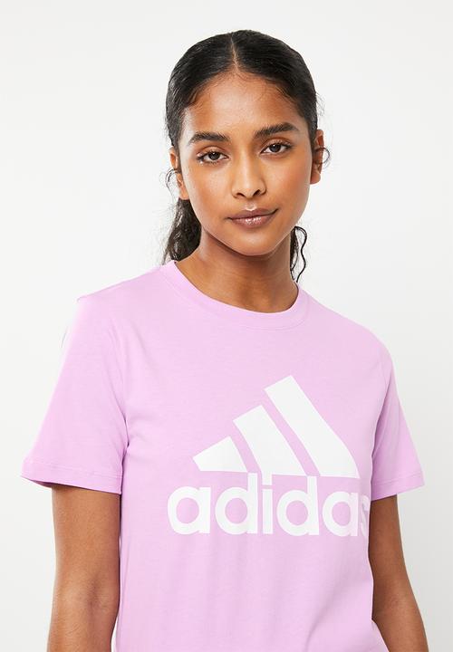 adidas Performance - W blt2 performance short sleeve tee - bliss lilac & white