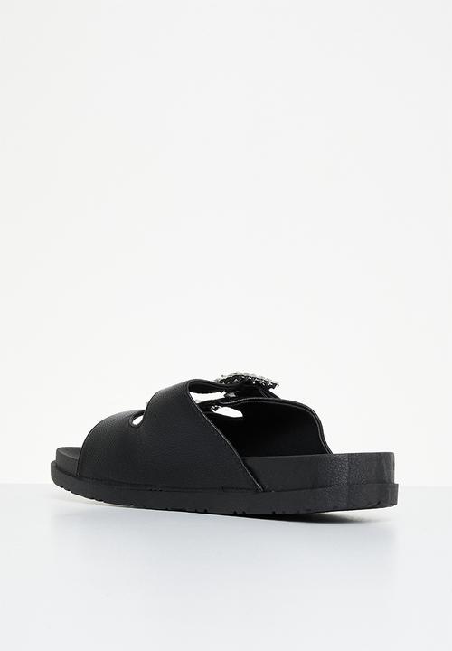 Madison® - Cordelia double buckle slide - black