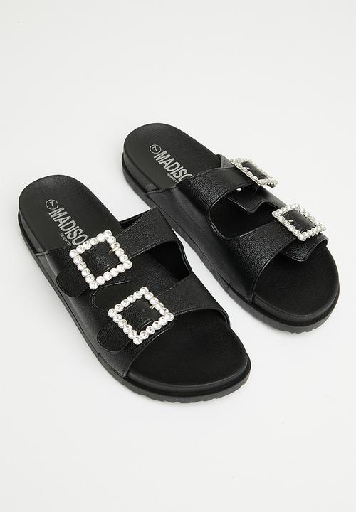 Madison® - Cordelia double buckle slide - black
