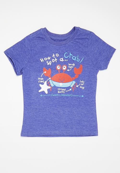 Superbalist - Boys 2 pack printed tee - ice melange & blue