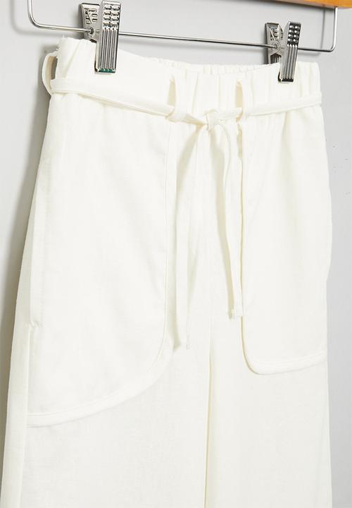 Superbalist - Wide leg pant with pocket - white