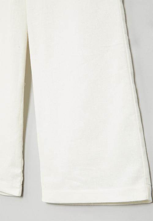 Superbalist - Wide leg pant with pocket - white