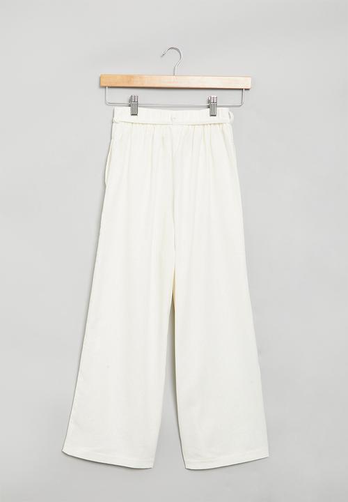 Superbalist - Wide leg pant with pocket - white