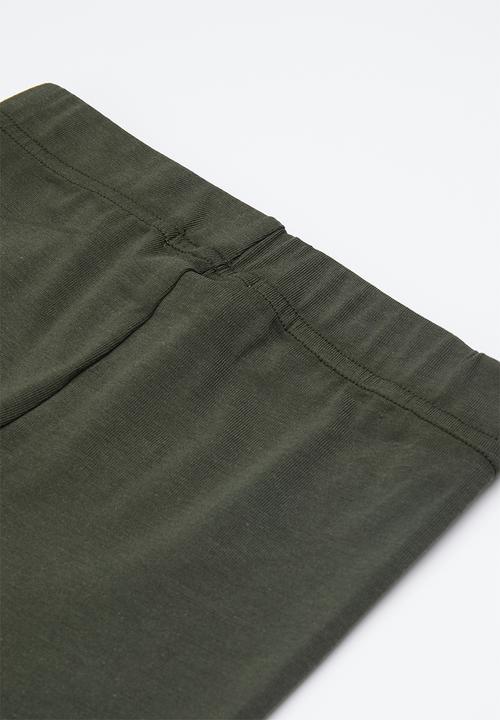 Pop Candy - Girls 2 pack cycling short - mustard & olive 