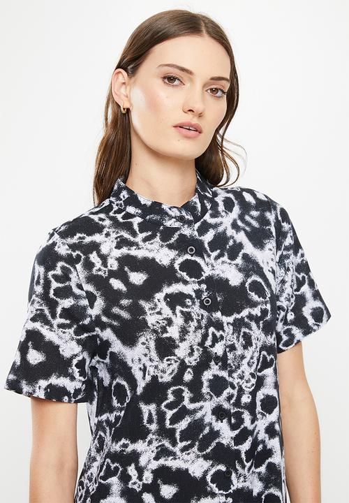 AMANDA LAIRD CHERRY - Oslo dress -  black & white tie dye