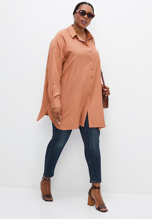 edit Plus - Longline shirt - henna