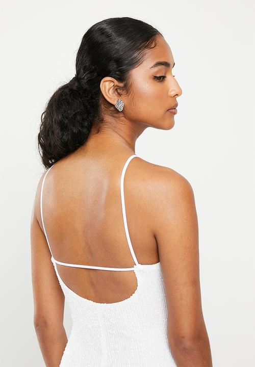 SISSY BOY - Know better: high neck mini dress - off white