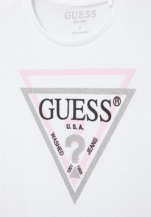 GUESS - Short sleeve logo tee - white