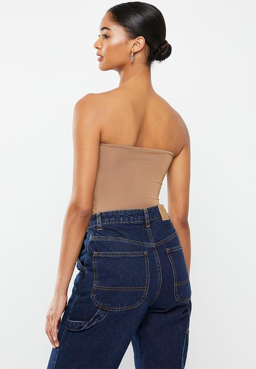 Cotton On - Sculpted tube top - russet brown