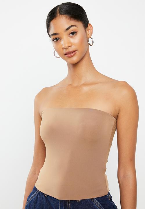 Cotton On - Sculpted tube top - russet brown