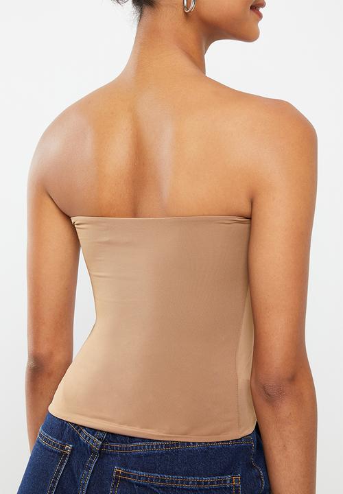 Cotton On - Sculpted tube top - russet brown