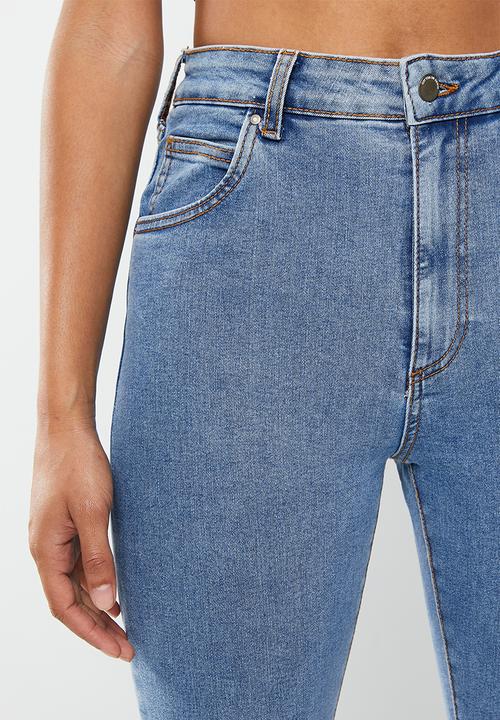 Cotton On - High rise cropped skinny jean - offshore blue rip