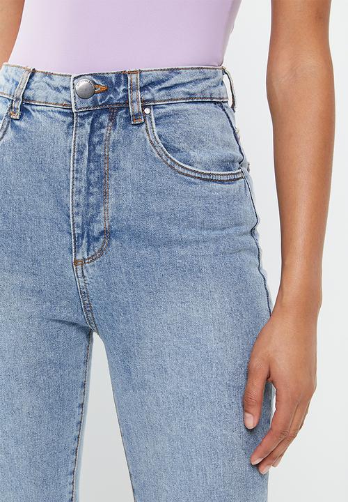 Cotton On - Stretch mom jean - rain blue