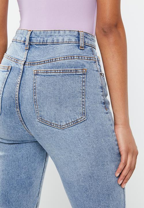 Cotton On - Stretch mom jean - rain blue